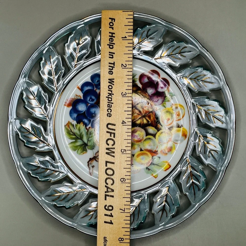 Royal Halsey Very Fine‎ China Pierced Leaf Edge Plate Vtg 8